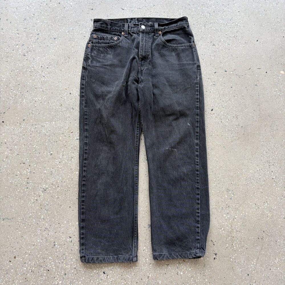 Vintage 90s Levi's 505 Black Regular Fit Jeans 30x26